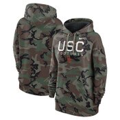 USC Trojans Women's Nike Olive Football Military Club Fleece Pullover Hoodie